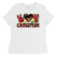 White crawfish Ladies Tee - LillyAllenDesigns