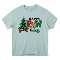 Arona happy pawlidays christmas pets Heavy Core Tee - MaliasSmallBusiness