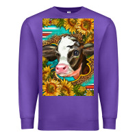 Purple Cute Baby Calf Premium Sweatshirt - LillyAllenDesigns