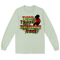 Matcha thick thighs juneteenth vibes cowgirl Long Sleeve Tee - CowGirlArtShop