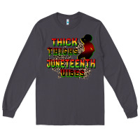 Smoke thick thighs juneteenth vibes cowgirl Long Sleeve Tee - CowGirlArtShop