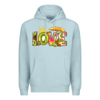 Blue Mist love kiwi Premium Hoodie - RanaPortraitStore