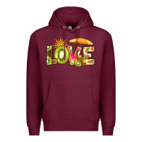 Burgundy love kiwi Premium Hoodie - RanaPortraitStore