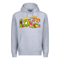 Heather Grey love kiwi Premium Hoodie - RanaPortraitStore