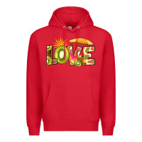 Red love kiwi Premium Hoodie - RanaPortraitStore