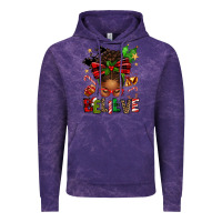 Cloud Purple christmas believe afro messy bun Vintage Hoodie - texasbilliewilder
