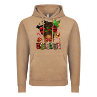 Vintage Coffee christmas believe afro messy bun Vintage Hoodie - texasbilliewilder