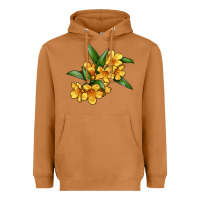 Meerkat Yellow Jessamine Flower Illustrations Heavyweight Hoodie - LillyAllenDesigns