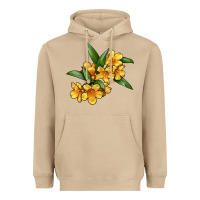 Mushroom Yellow Jessamine Flower Illustrations Heavyweight Hoodie - LillyAllenDesigns