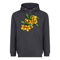 Smoke Yellow Jessamine Flower Illustrations Heavyweight Hoodie - LillyAllenDesigns