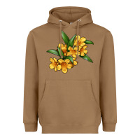 Toasted Coconut Yellow Jessamine Flower Illustrations Heavyweight Hoodie - LillyAllenDesigns