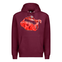 Burgundy Chin Guard Fa Element Premium Hoodie - FaDigitalArtStudio