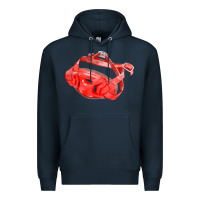 Navy Chin Guard Fa Element Premium Hoodie - FaDigitalArtStudio