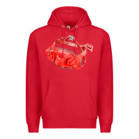 Red Chin Guard Fa Element Premium Hoodie - FaDigitalArtStudio
