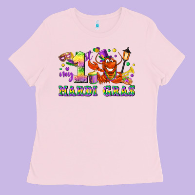 My First Mardi Gras Ladies Tee Designed By Lillyallendesigns