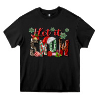 Black let it snow Heavy Core Tee - MaliasSmallBusiness