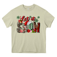 Mossy let it snow Heavy Core Tee - MaliasSmallBusiness