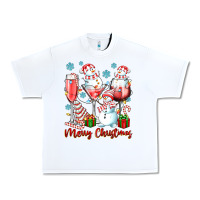 White merry christmas wine glasses Urban Heavy Tee - texasbilliewilder