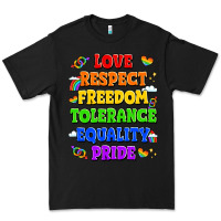 Black love respect freedom tolerance equality pride Premium Tee - LillyAllenDesigns