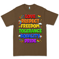 Cacao love respect freedom tolerance equality pride Premium Tee - LillyAllenDesigns
