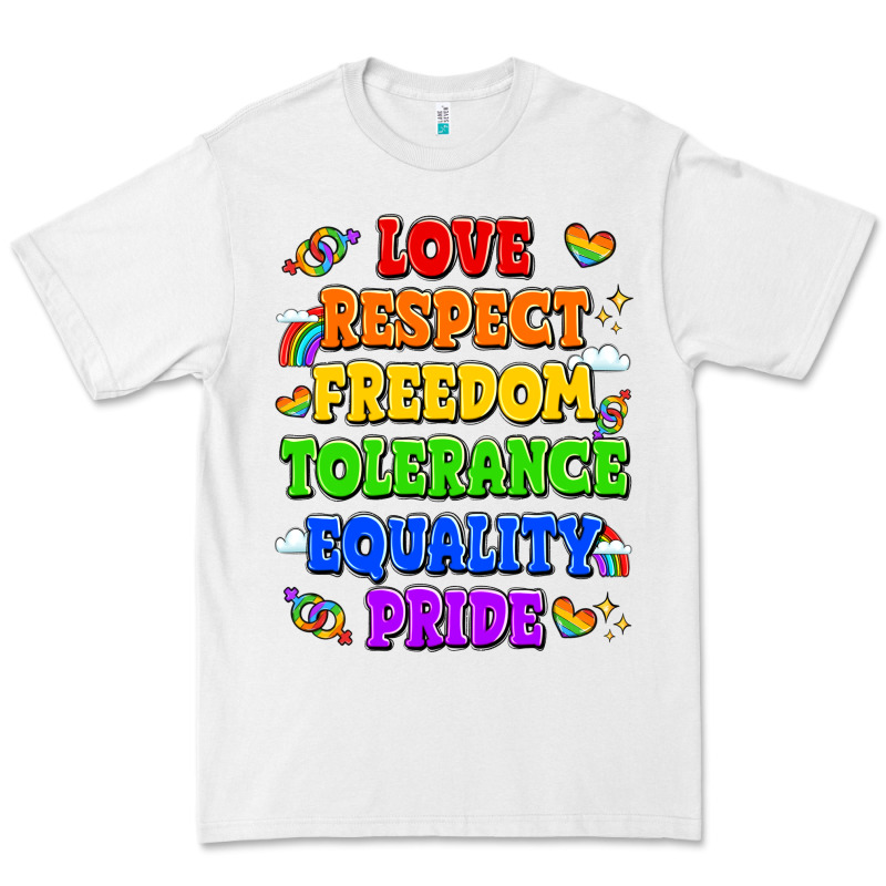 Love Respect Freedom Tolerance Equality Pride Premium Tee by LillyAllenDesigns | Teevron