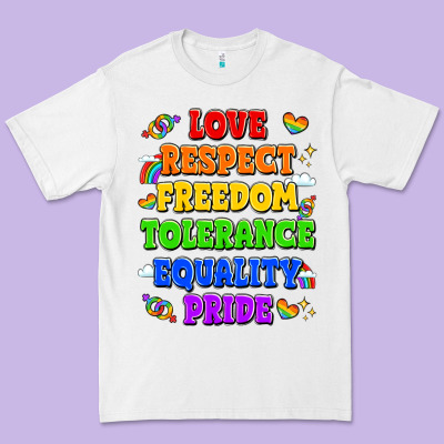 Love Respect Freedom Tolerance Equality Pride Premium Tee Designed By Lillyallendesigns