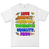 White love respect freedom tolerance equality pride Premium Tee - LillyAllenDesigns