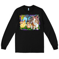 Black easter farm chicks and bunny Long Sleeve Tee - RanaPortraitStore