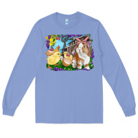 Colony Blue easter farm chicks and bunny Long Sleeve Tee - RanaPortraitStore