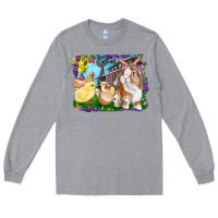 Heather Grey easter farm chicks and bunny Long Sleeve Tee - RanaPortraitStore