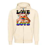 Sandshell love is love lgbtq pride hands Zipper Hoodie - LillyAllenDesigns