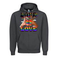 Smoke love is love lgbtq pride hands Zipper Hoodie - LillyAllenDesigns
