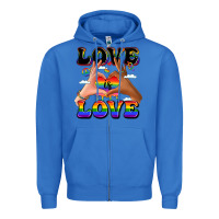 True Royal love is love lgbtq pride hands Zipper Hoodie - LillyAllenDesigns