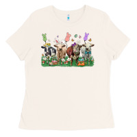 Bone easter cow Ladies Tee - LillyAllenDesigns