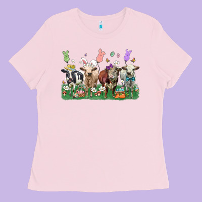 Easter Cow Ladies Tee Designed By Lillyallendesigns