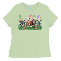 Matcha easter cow Ladies Tee - LillyAllenDesigns