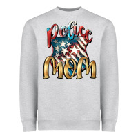 Heather Grey Police mom Mother's Day Heavyweight Sweatshirt - FaDigitalArtStudio