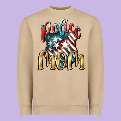 Police Mom Mother's Day Heavyweight Sweatshirt Designed By Fadigitalartstudio