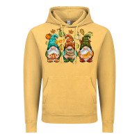 Vintage Mustard Fall gnomes Vintage Hoodie - NancyCooperArtShop