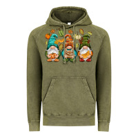 Vintage Olive Fall gnomes Vintage Hoodie - NancyCooperArtShop