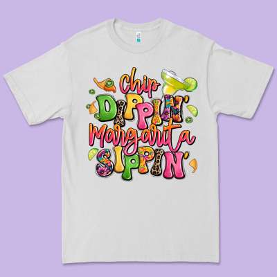 Chip Dippin' Margarita Sippin' Premium Tee Designed By Lillyallendesigns
