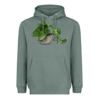Sage Philodendron Heavyweight Hoodie - LillyAllenDesigns