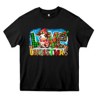 Black love christmas cow Heavy Core Tee - MaliasSmallBusiness