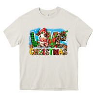 Cream love christmas cow Heavy Core Tee - MaliasSmallBusiness