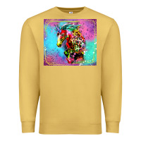 Antique Gold Colorful Unicorn Horse Premium Sweatshirt - LillyAllenDesigns