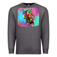 Charcoal Heather Colorful Unicorn Horse Premium Sweatshirt - LillyAllenDesigns