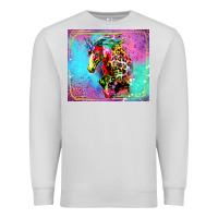 Dove Grey Colorful Unicorn Horse Premium Sweatshirt - LillyAllenDesigns