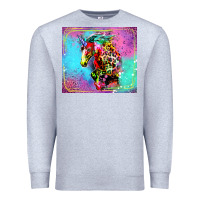 Heather Grey Colorful Unicorn Horse Premium Sweatshirt - LillyAllenDesigns