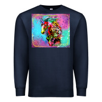 Navy Colorful Unicorn Horse Premium Sweatshirt - LillyAllenDesigns