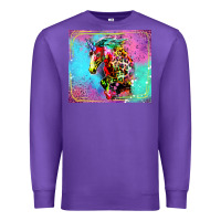 Purple Colorful Unicorn Horse Premium Sweatshirt - LillyAllenDesigns